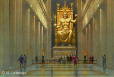 Peinture de la statue de Zeus
